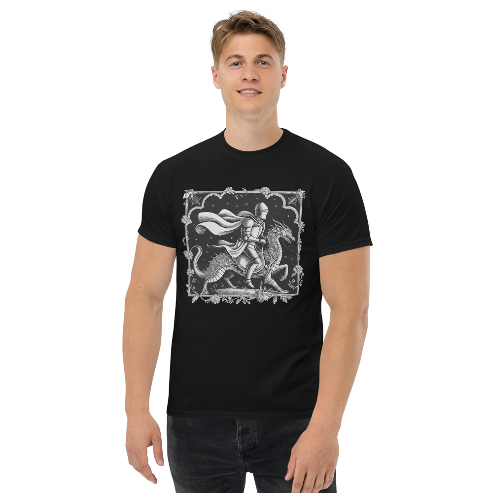 The Knight & His Dragon Vintage Graphic T-Shirt